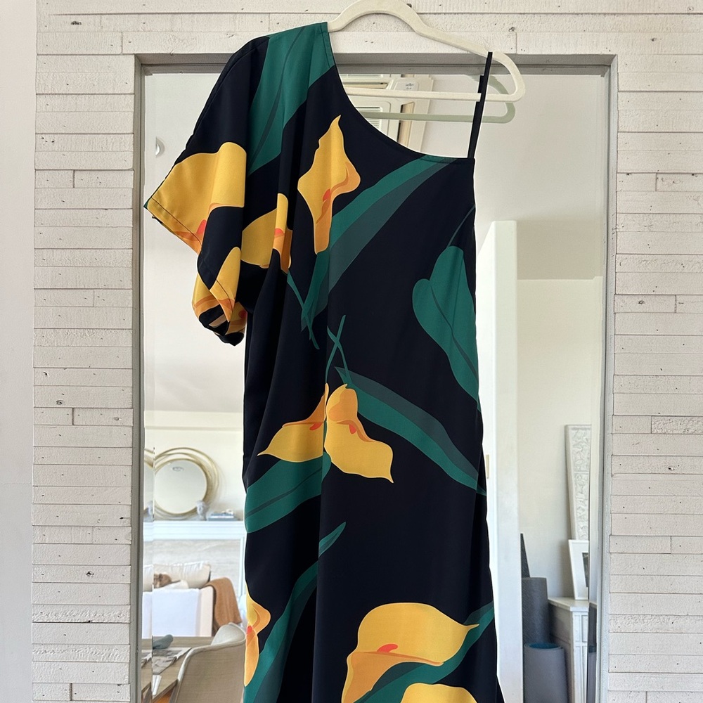 Floral One-Shoulder Dress